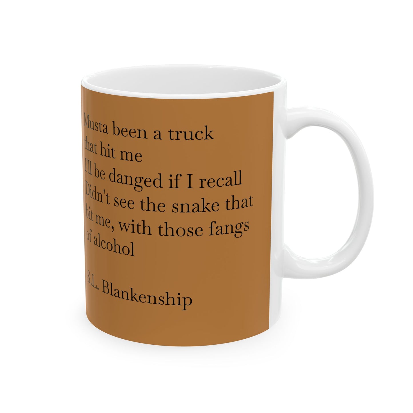 Fangs of alcohol-Graphic Ceramic Mug - Unique 11oz Drinkware with Quote