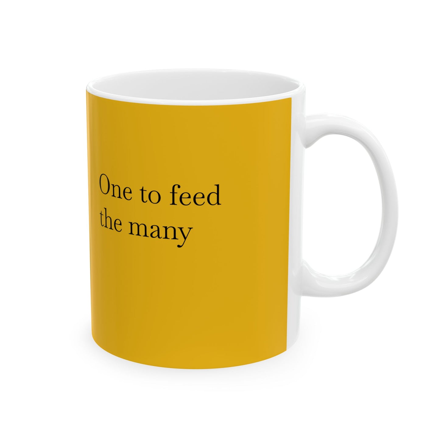 "One to feed the many " Jesus coffee Mug with Inspirational Quote - Perfect for Coffee Lovers, Gift, Kitchen Decor, Nature Enthusiasts