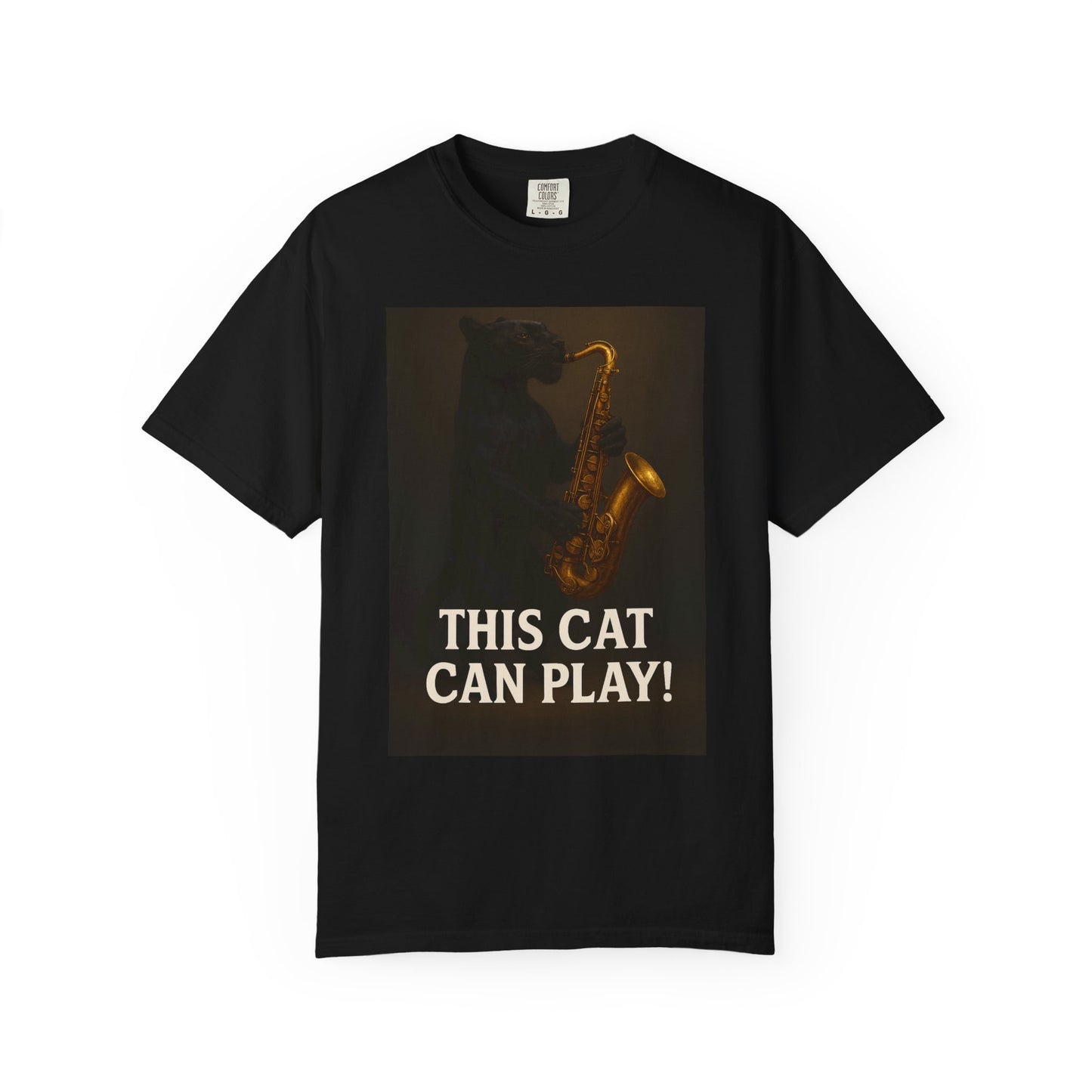 This Cat Can Play- Tee, Unisex Music Lover Shirt, Gift for Cat Owners, Unique Animal Design