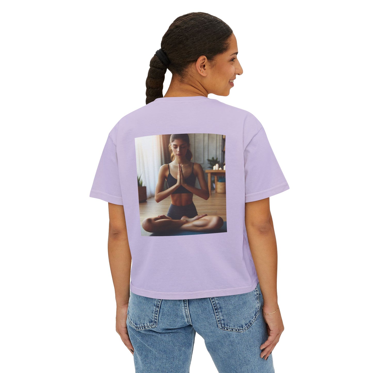 Serenity Prayer- Women's Boxy Tee - Inspirational Relaxed Fit Shirt