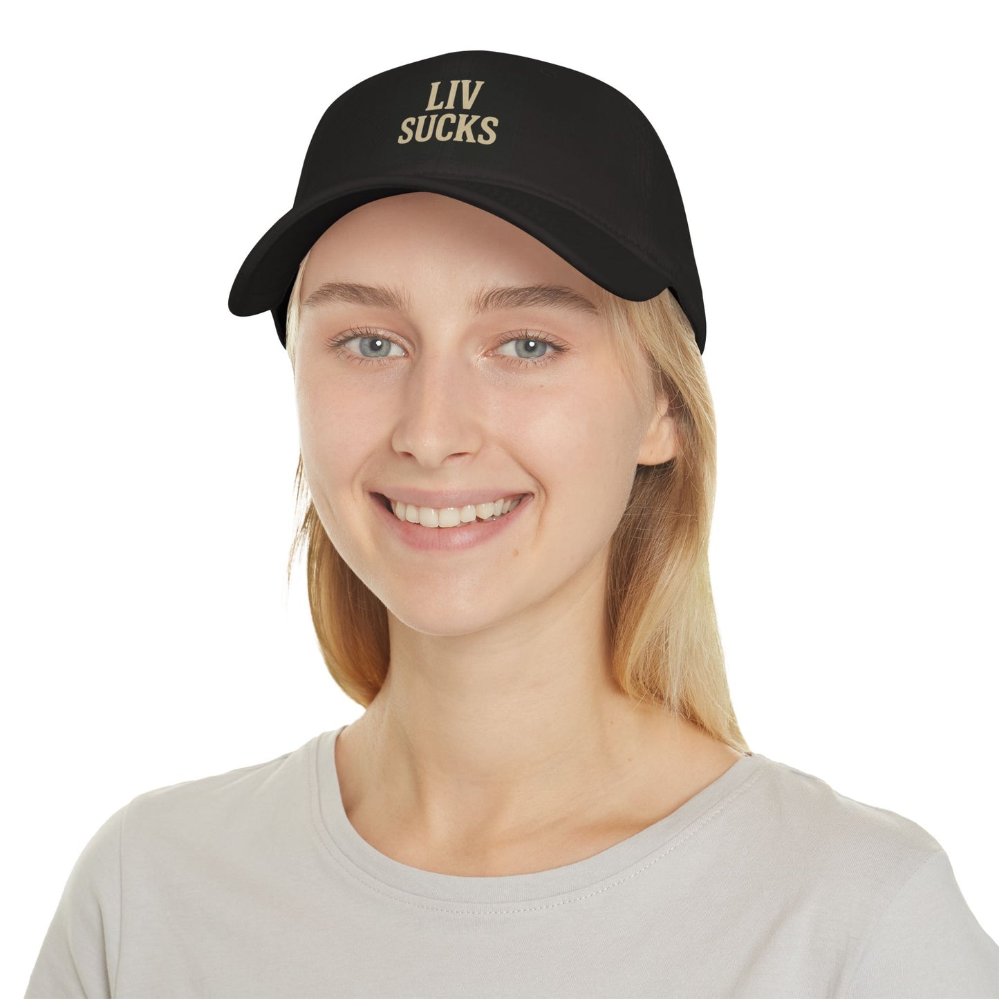 Baseball Cap with 'LIV SUCKS' Design, Casual Summer Hat, Gift for Sports Fans, Everyday Wear, Unisex Cap