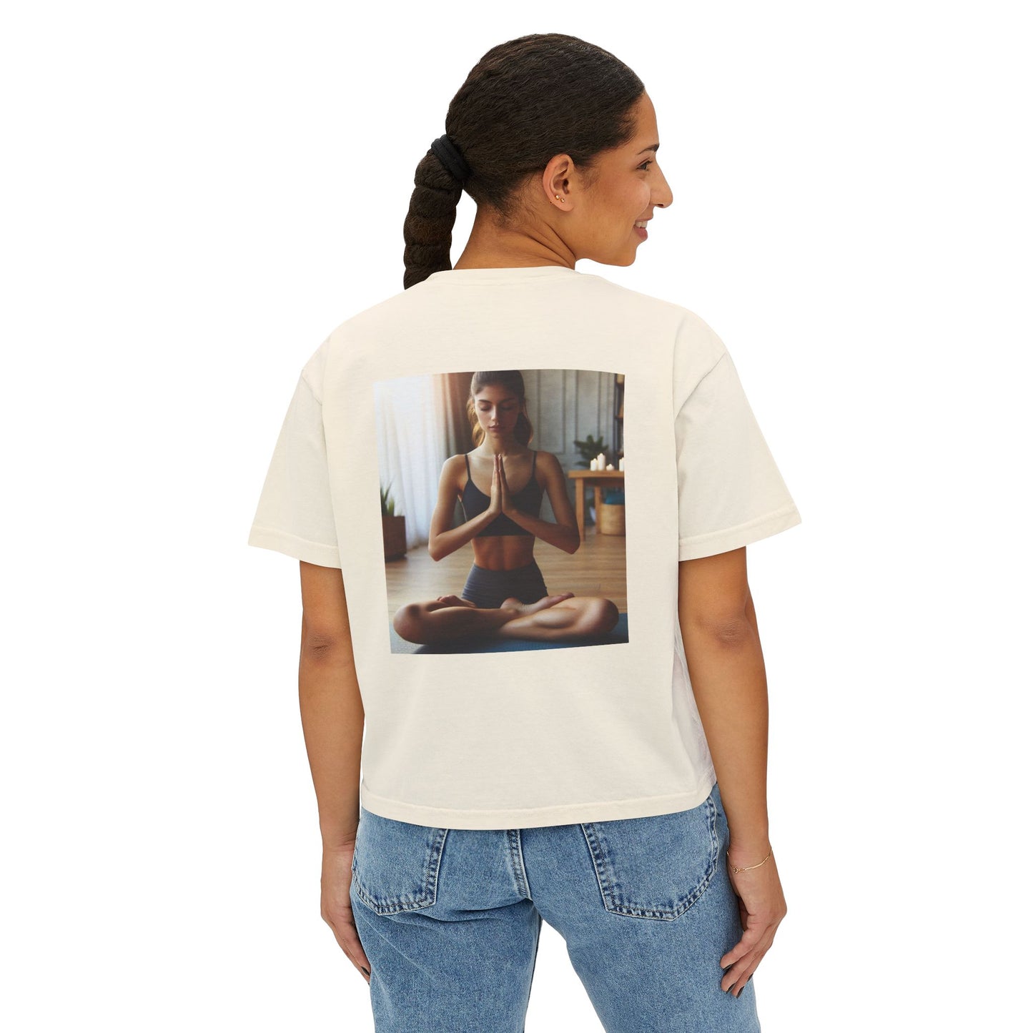 Serenity Prayer- Women's Boxy Tee - Inspirational Relaxed Fit Shirt