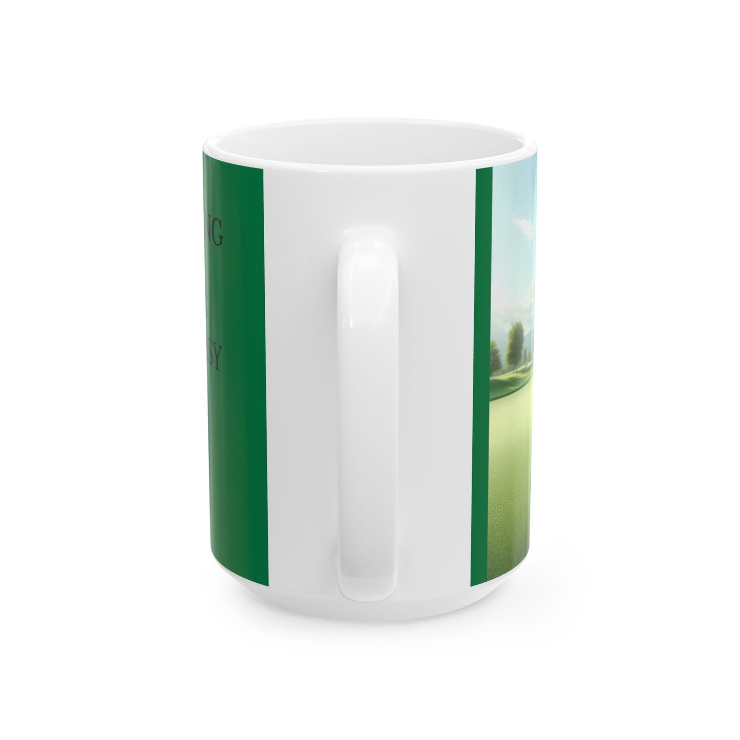 Golf-Themed Ceramic Mug. Putting humor- Customizable 11oz & 15oz Sizes