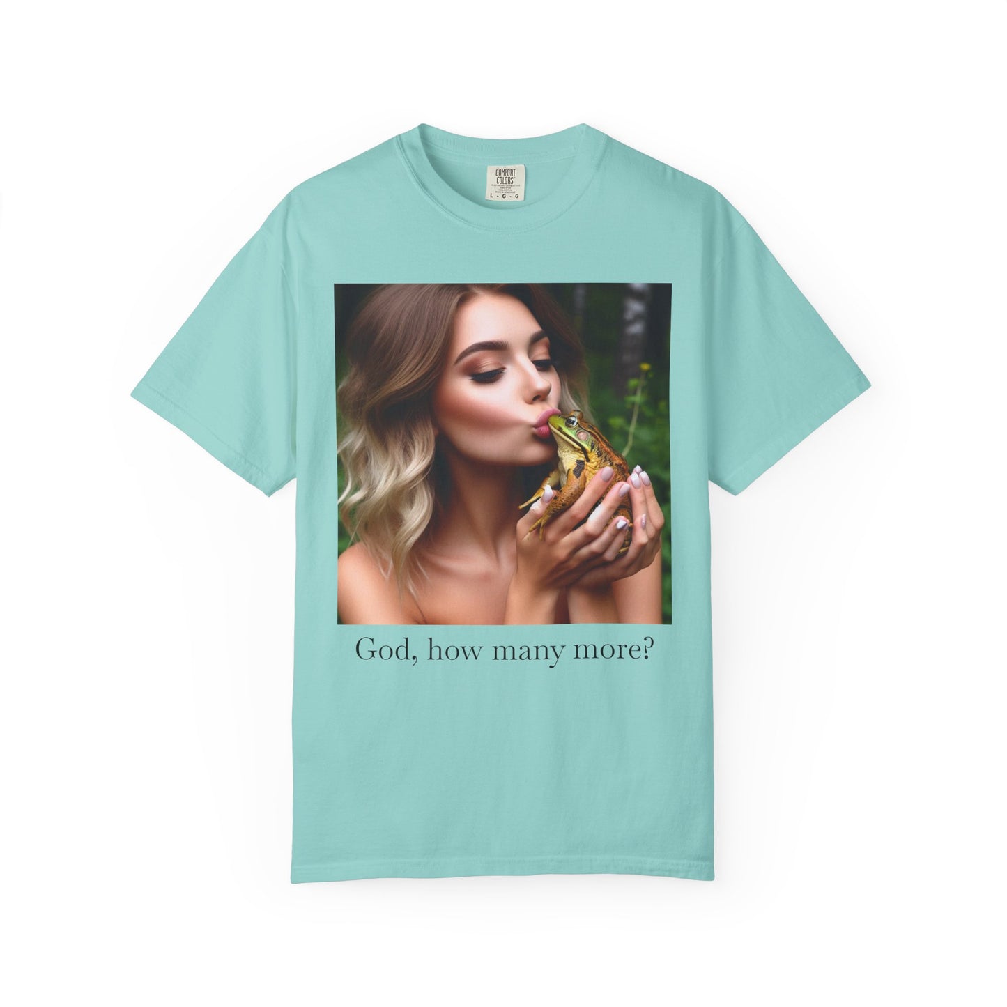 Kissing Frogs Women's T-Shirt with Frog and Quote | Casual Wear, Animal Lovers, Trendy Gift