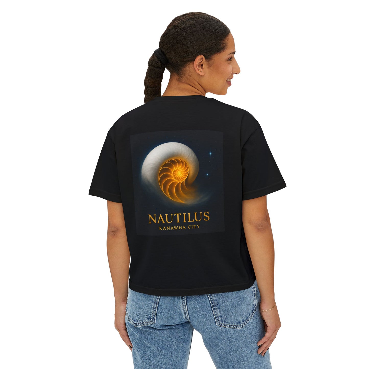 Nautilus Kanawha City Women's Boxy Tee, Relaxed Fit T-Shirt, Vintage Graphic Top, Casual Wear, Gift for Her, Summer Essential