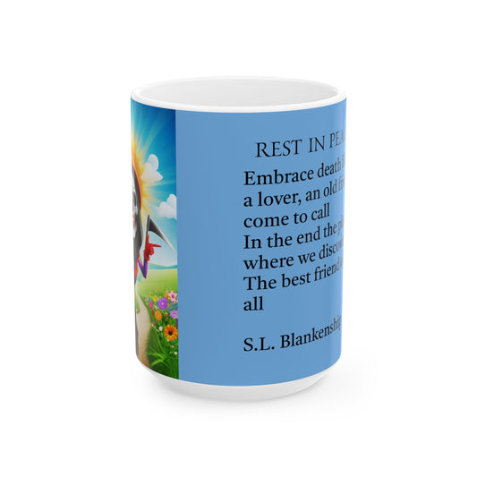 A comforting coffee mug for Remembrance. Rest in Peace Quote, Gift for Grieving Friends, Sympathy Gift, Memorial Mug, Coffee Cup