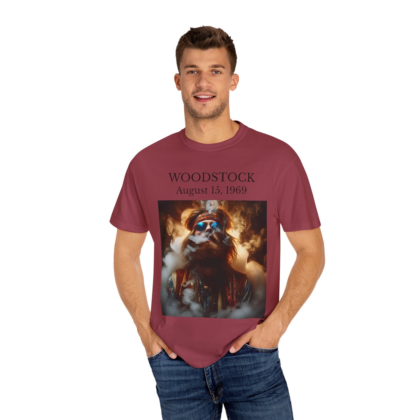 Woodstock 1969 Unisex Garment-Dyed T-shirt - Retro Festival Tee