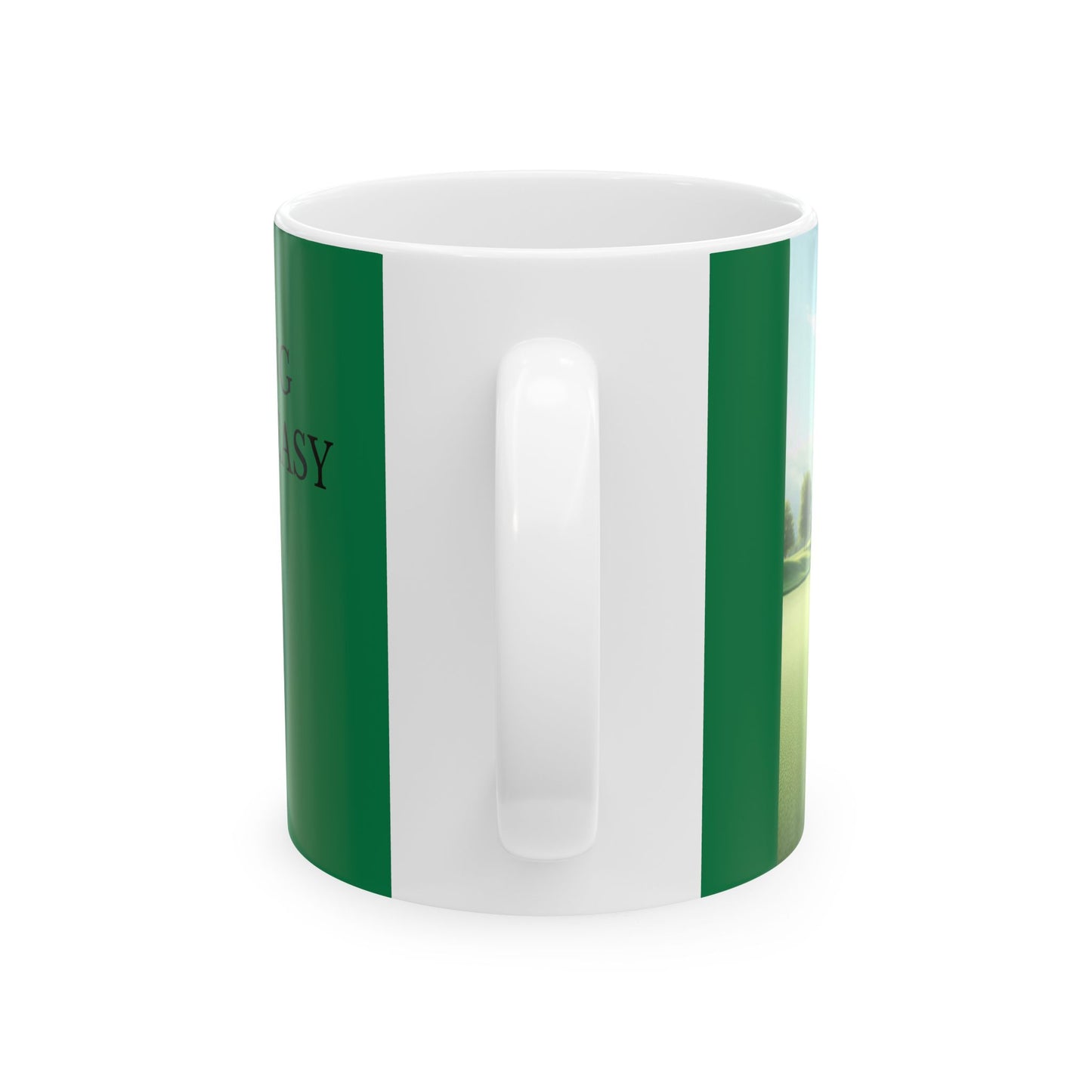 Golf-Themed Ceramic Mug. Putting humor- Customizable 11oz & 15oz Sizes