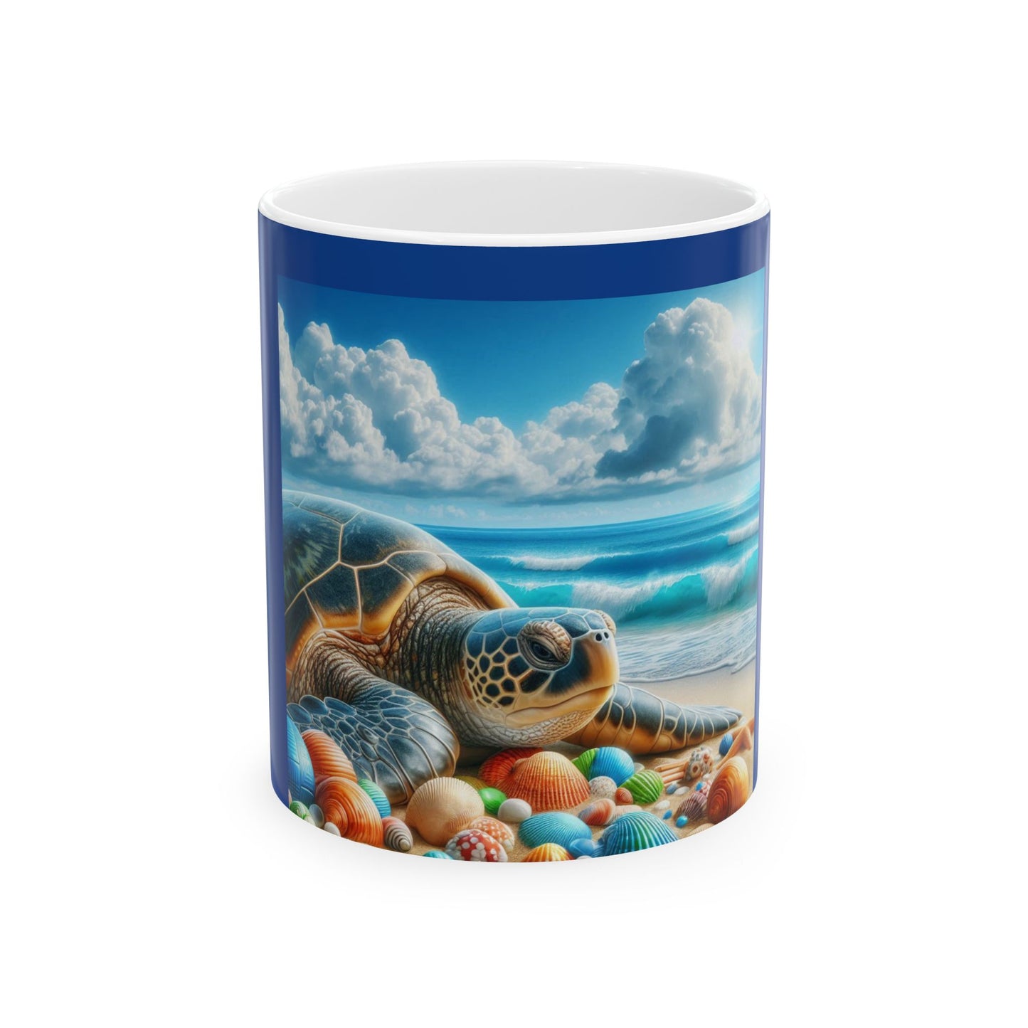 Stunning Sea Turtle Ceramic Mug, Ocean Lover Gift, Beach Decor, Unique Coffee Mug, Nature Enthusiast, Eco-Friendly Drinkware