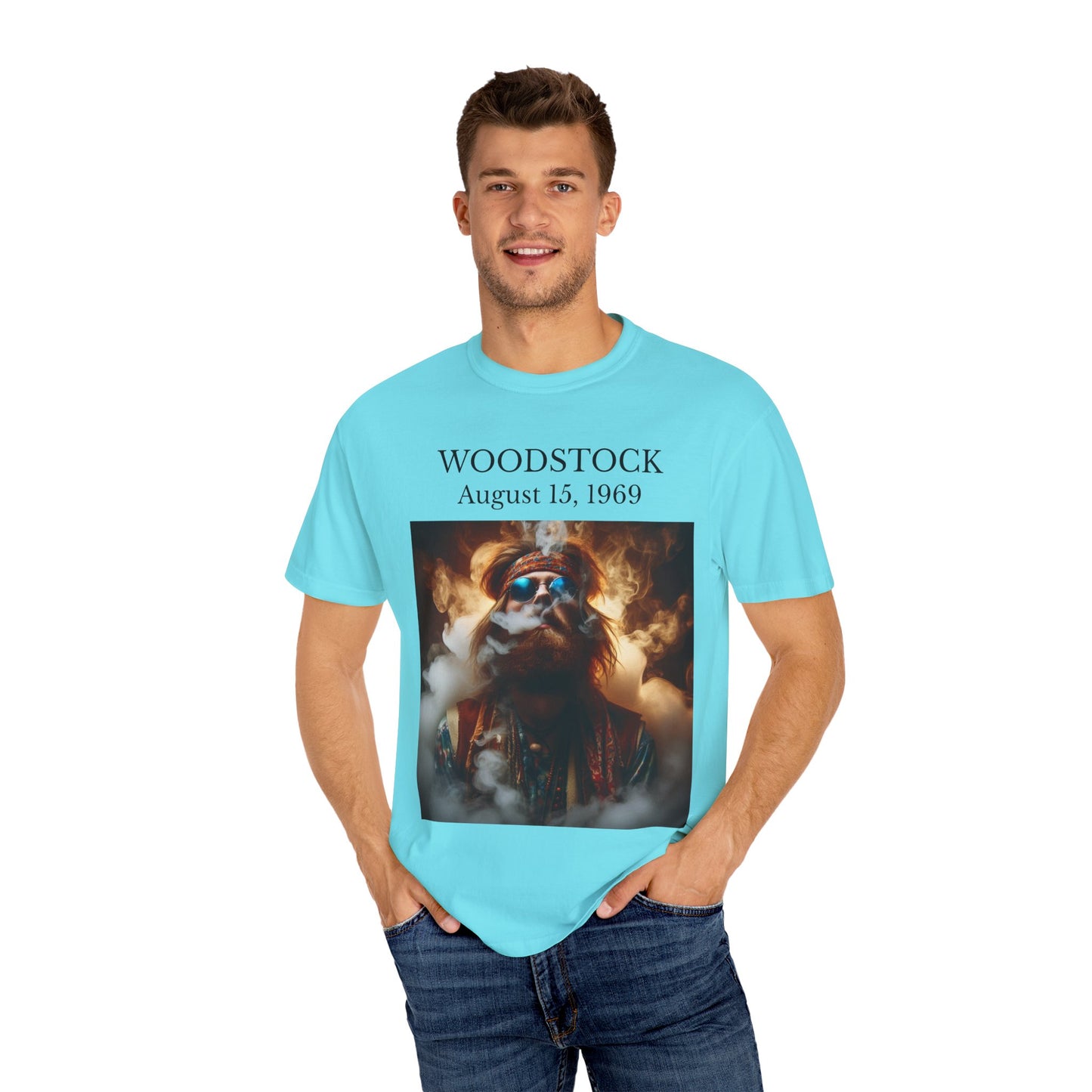 Woodstock 1969 Unisex Garment-Dyed T-shirt - Retro Festival Tee