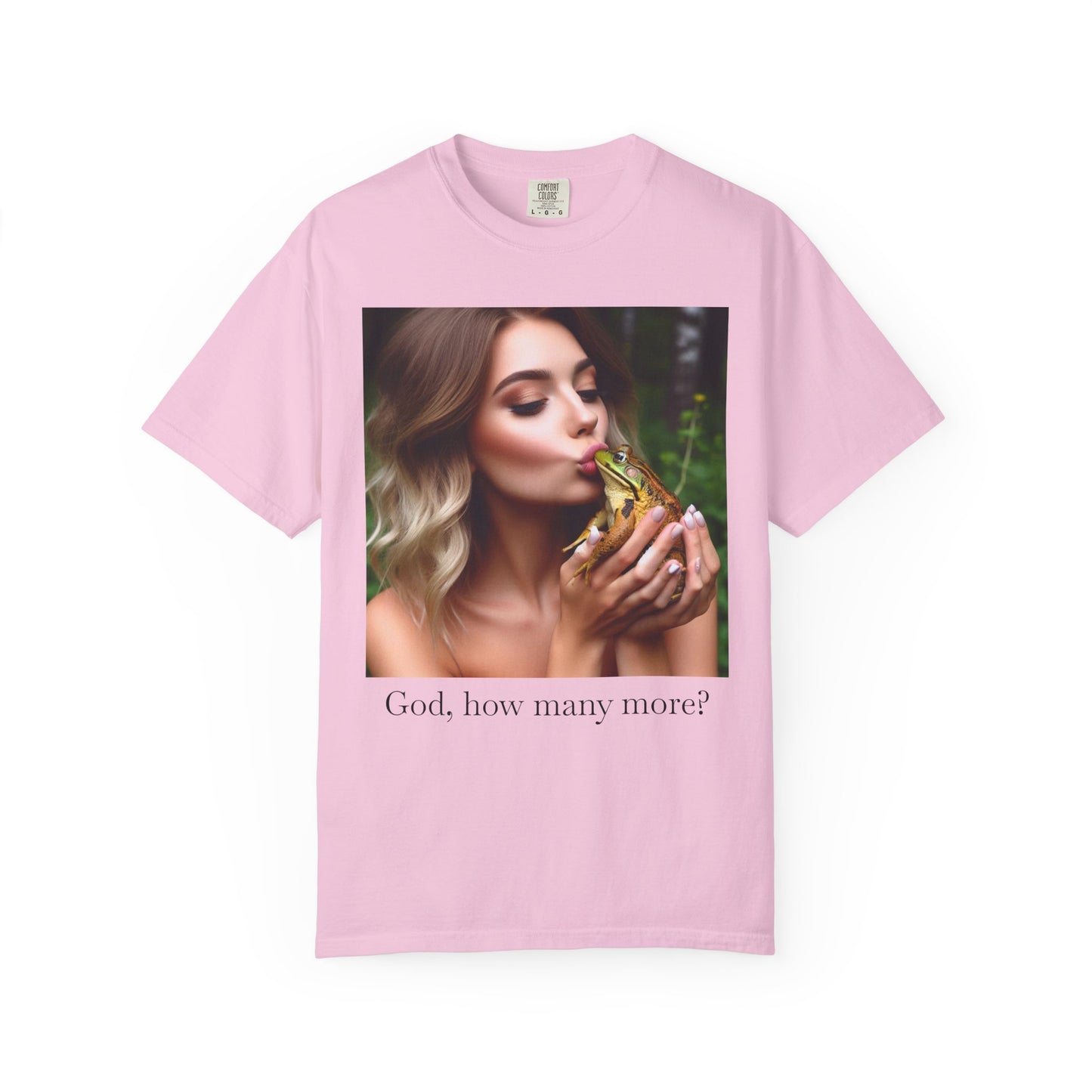 Kissing Frogs Women's T-Shirt with Frog and Quote | Casual Wear, Animal Lovers, Trendy Gift