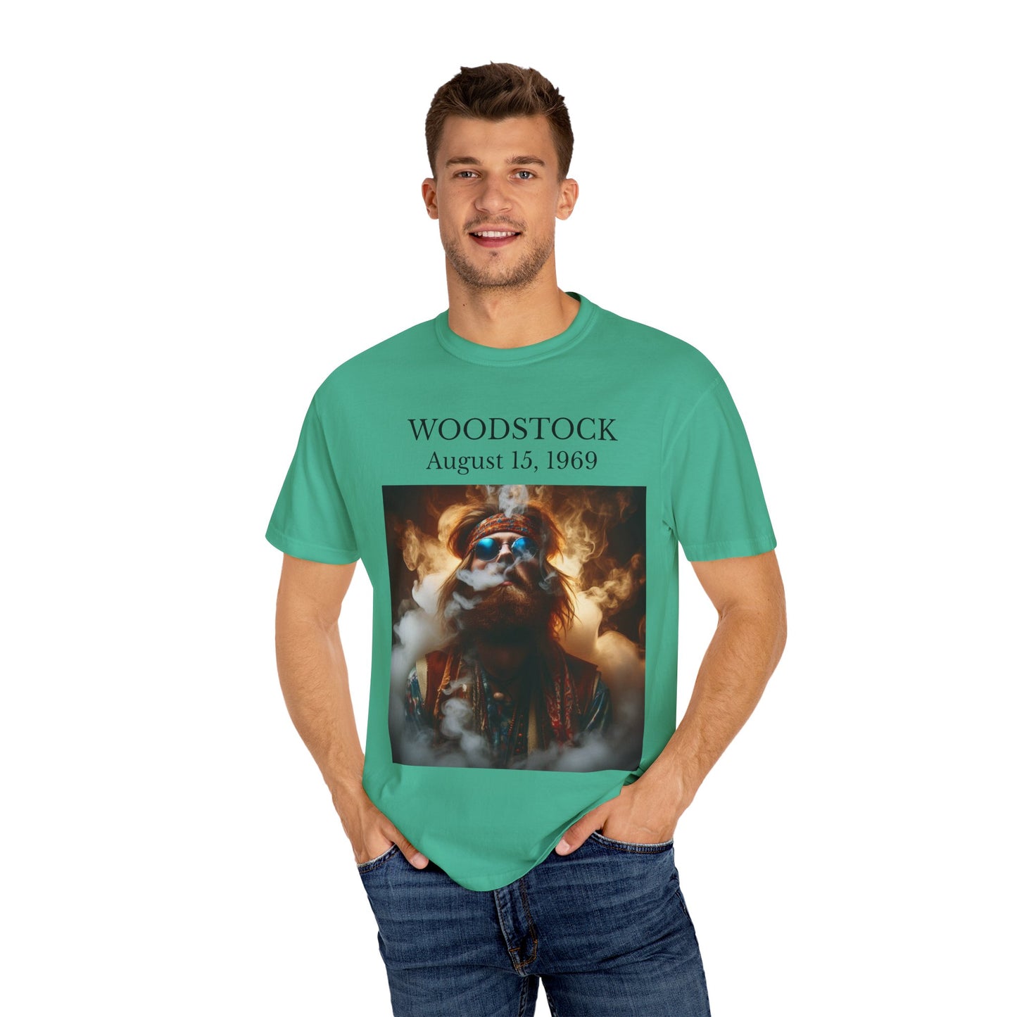 Woodstock 1969 Unisex Garment-Dyed T-shirt - Retro Festival Tee