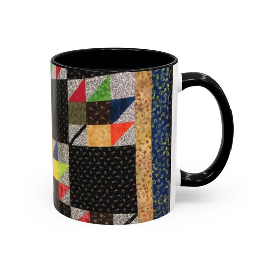 Colorful Patchwork Accent Coffee Mug - Perfect for Home, Office, Gift, Kitchen Decor, or Morning Rituals