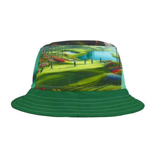 Golf-fanatic Bucket Hat, Stylish Sun Protection Hat for Golf Lovers, Perfect for Summer Outings, Unique Gift for Golfers, AOP Design