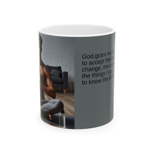The serenity prayer-Inspirational Ceramic Mug, Motivational Coffee Cup, Affirmation Mug, Mindfulness Gift for Yogis, Self-Care, Meditation Lover