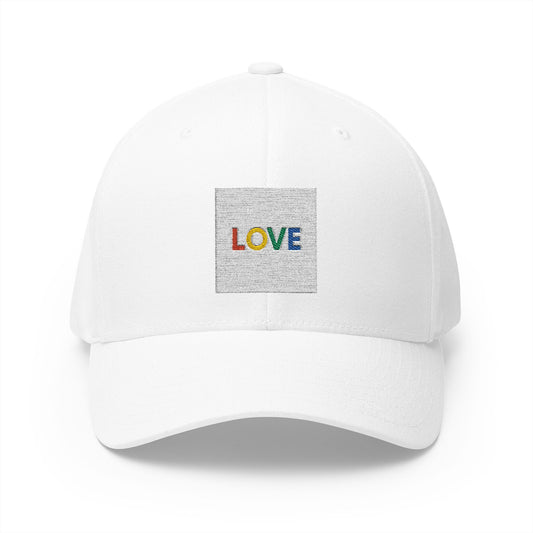 Love Embroidered Structured Cap, Adjustable Dad Hat, Casual Cap, Gifts for Her, Pride Accessories, Summer Hat