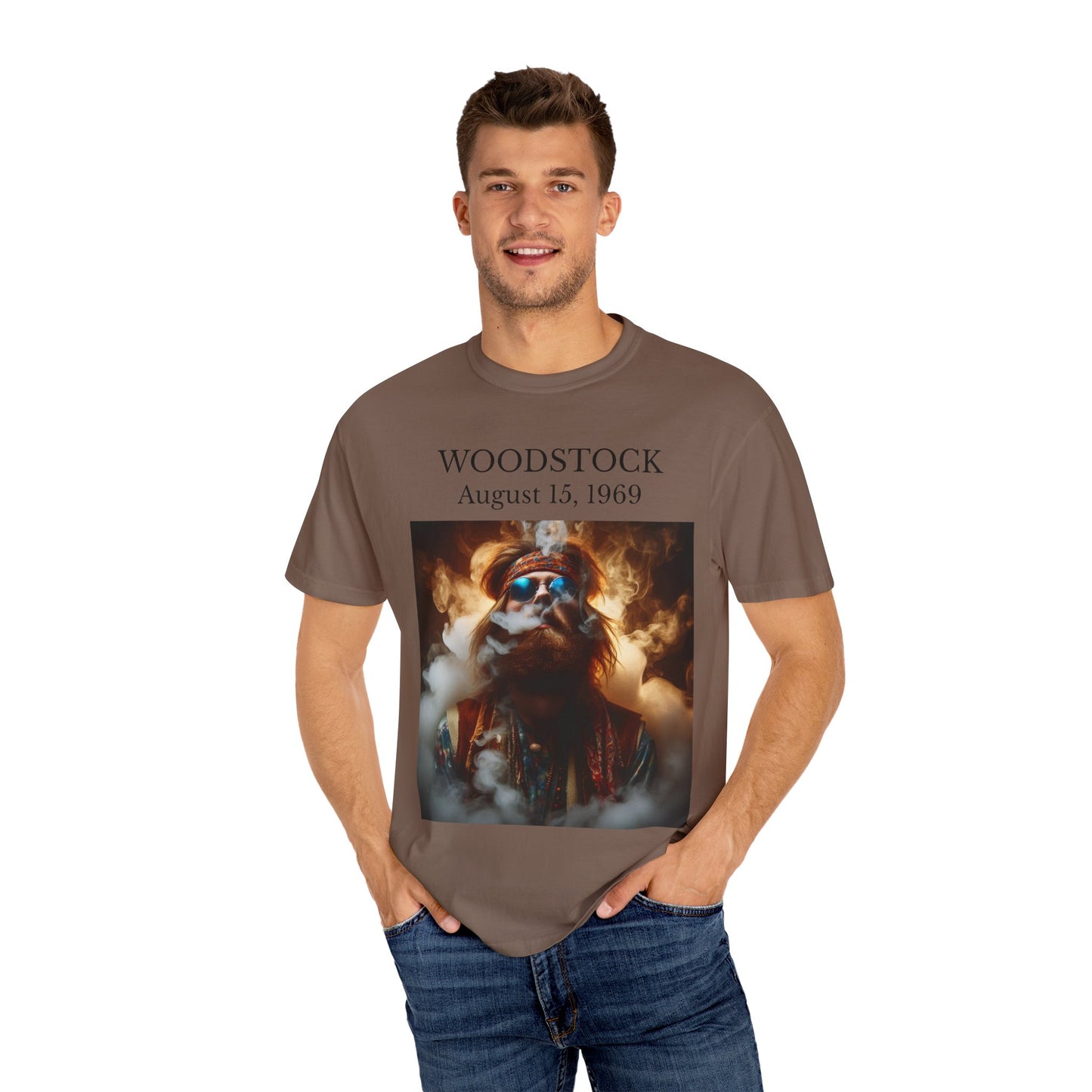 Woodstock 1969 Unisex Garment-Dyed T-shirt - Retro Festival Tee