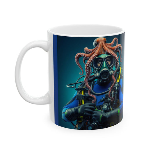 My dive buddy- Ceramic Mug – Unique Gift for divers, , Ocean Lovers, Home Decor